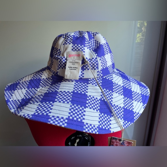Hattie x Gorman Poppy Gingham Floppy Hat - Picture 7 of 10